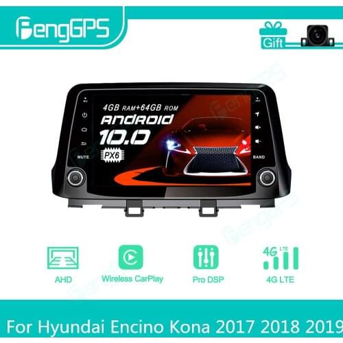 For Hyundai Encino Kona 2017 2018 2019 Android Car Radio Stereo Multimedia Player 2 Din Autoradio GPS Navigation PX6 Unit Screen