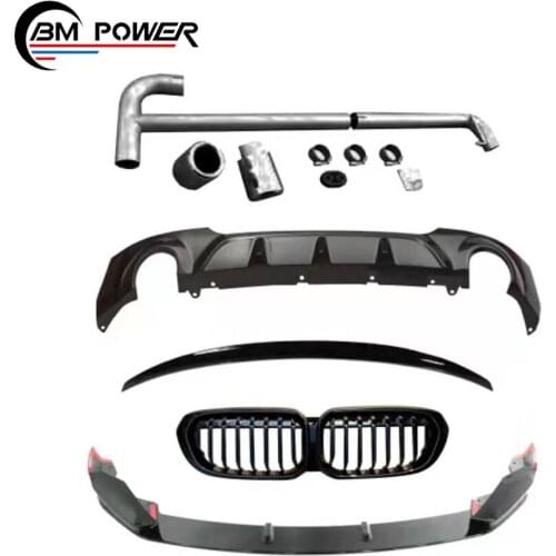 Automotive Body Parts For 1 Series F52 MP Style Car Parts With Front Lip Grille Rear Diffuser Rear Spoiler And Exhaust Pipe