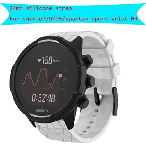 24mm Wristband for suunto 7/9 Baro D5 Spartan sports wrist HR Fashion pattern Silicone Smart Watch Accessory new style Bracelet