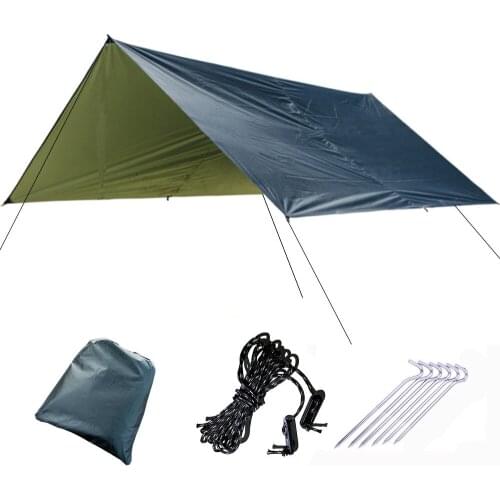 Outdoor Tarp Tent Men Ultralight Beach Shelter Waterproof Large Camping Tent 1500mm 210T Portable Beach Shade Family Canopy