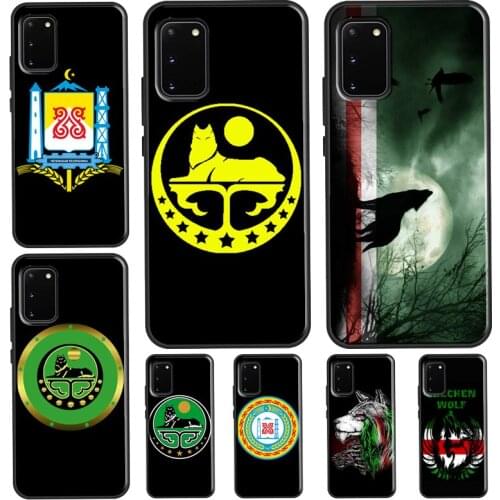 Chechen Wolf National Flag For Samsung Note 20 Ultra Note 10 Plus Case For Galaxy S21 S8 S9 S10 Plus S20 FE Coque