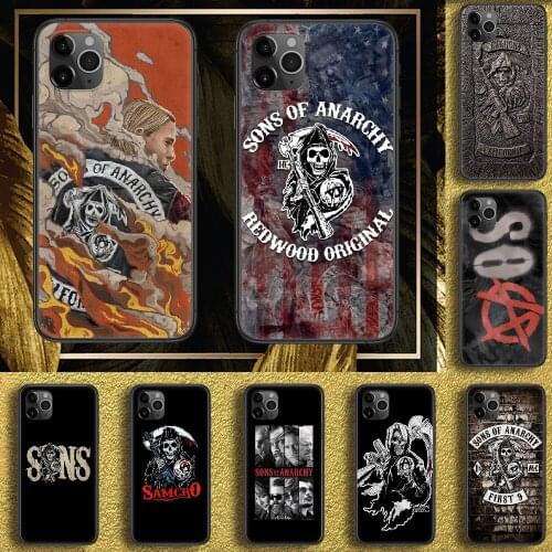 TV Sons of Anarchy Phone Case Cover Hull For iphone 5 5s se 2 6 6s 7 8 12 mini plus X XS XR 11 PRO MAX black art hoesjes trend