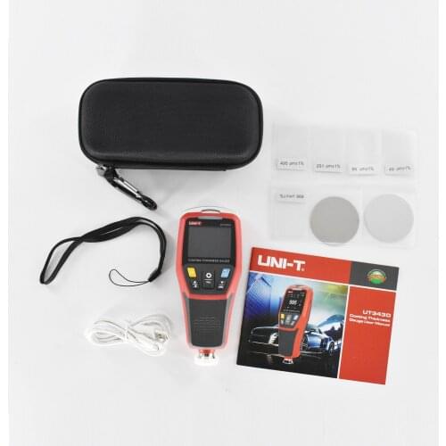 Digital UNI-T UT343D coating thickness Meter using a 3-color LED and audio alarm Measuring range 0~1250