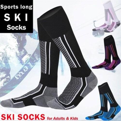 Long Ski Socks Thicker Outdoor Sports Camping Hiking Snow Soft Socks Snowboard Climbing Winter Warm Socks For Men Women Kids