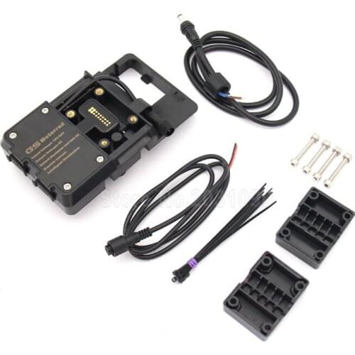 For BMW R1200GS Mobile Phone Navigation Bracket ADV F700GS F800GS For Honda Africa Twin CRF1000L USB Charging 12MM Mount