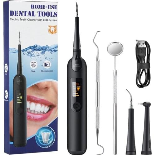 Scaler Ultrasonic Dental Home Teeth Whitening Cleaner Oral Hygiene Care Tooth Calculus Remover Sonic Stains Tartar Tool