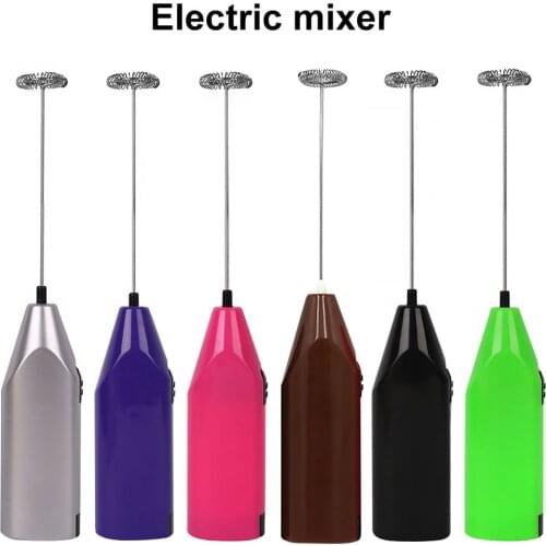 Electric Milk Frother Stainless Steel Handheld Egg Whisk Mixer Foam Maker Drinks Coffee Stirrer Foamer Battery Powered Egg Tool