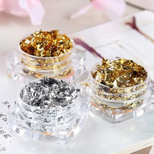 3ml Handmade Epoxy Resin Jewelry Filler Accessories Broken Gold Foil Silver Foil Jewelry Making DIY Craft Materials Supplies