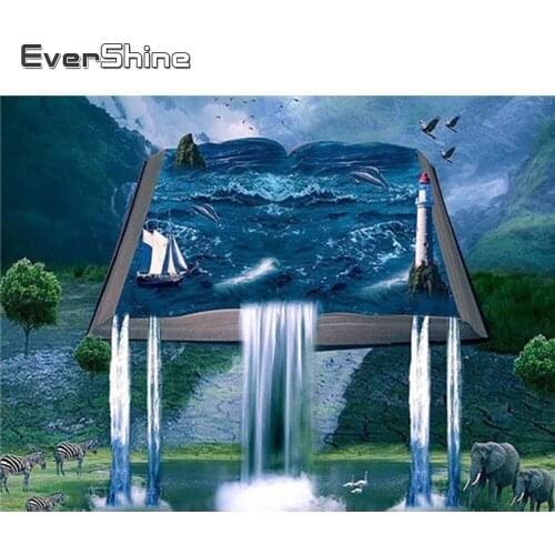 Evershine Diamond Painting Landscape 5D Diamond Embroidery Full Display Scenery Diamond Mosaic Cross Stitch Rhinestone Pictures