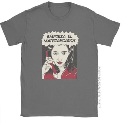 La Casa De Papel Mens T Shirt Money Heist Hipster Cotton Male Tshirt House Of Paper Tee Shirt O Neck T-Shirt Oversize Clothes