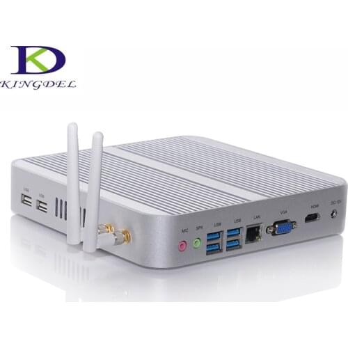8GB RAM 256GB SSD Fanless Mini Computer Windows 10 Intel Core i5 4200U Desktop PC VGA+HDMI Linux HTPC