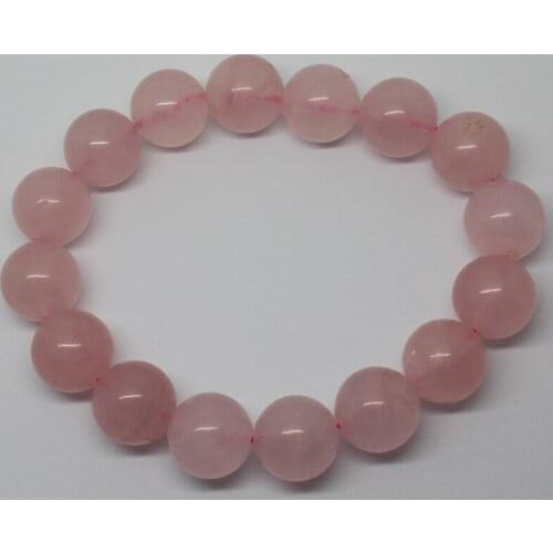 Mini. Order is $7! 6-12mm Natural Rose Quartzs Bracelet Round Jewelry Making Beads 7.5"