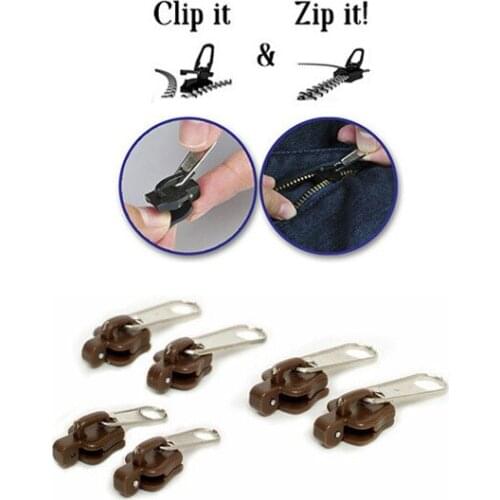 6-12PCS/Set Zipper Universal Instant Fix Zipper Repair Kit Replacement Zip Slider Teeth Rescue New Design Zippers For Sew