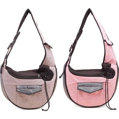 Dog Cat Carrier Breathable Cotton Crossbody for Puppy Kitten Outdoor Safe Travel Shoulder Bag