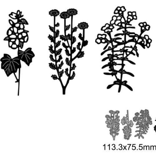 3pcs Flowers and leaves Cutting Dies for DIY Scrapbook Embossing Album Paper Card Making Craft Folder Decorative 2021 New