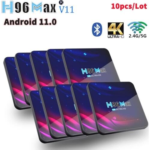H96 Max V11 Smart TV BOX Android 11 RK3318 4K 2.4G 5G Wifi 4GB 64GB 32GB Google play Youtube Media Player Set Top Boxes H96Max