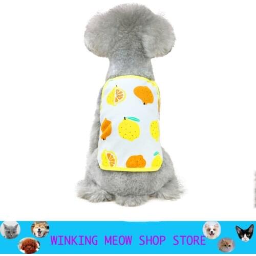 Cute Fruits Dog Clothes Spring And Summer Puppy Pullover Breathable Vest Than Panda Pet Summer Sun Clothes Camisole Supplies