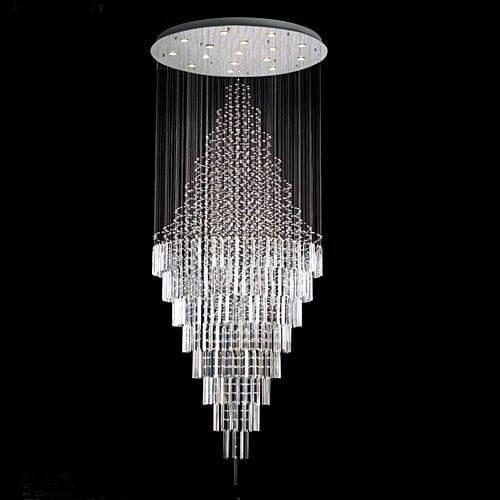 Modern Contemporary Chandelier"Rain Drop" Chandeliers H 100" W 41" (Over 8ft Tall!) Stair Crysal Chandelier Lighting