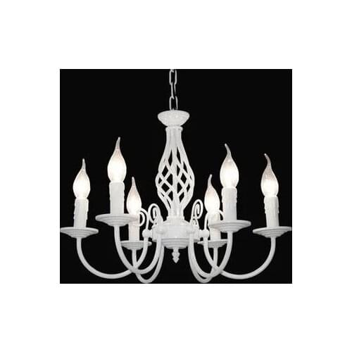 Amercian Candle LED Chandelier Light Fixtures For Living Dining Room Iron Hanging Lamp Indoor Lighting Simple DropLight
