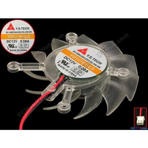 Y.S TECH YD127015LS Server Cooling Cooling Fan DC 12V 0.08A 70x70x15mm 2-wire