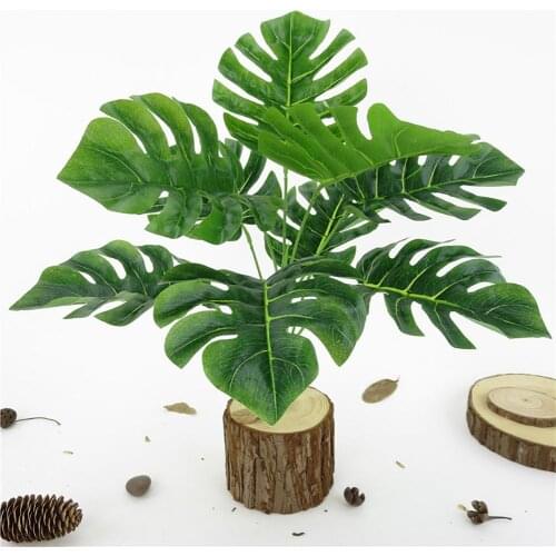 1Pc Monstera Office Home Artificial Plant High Simulation Fake Foliage Leaf Faux Plant for Home Office Decoration Table Decor