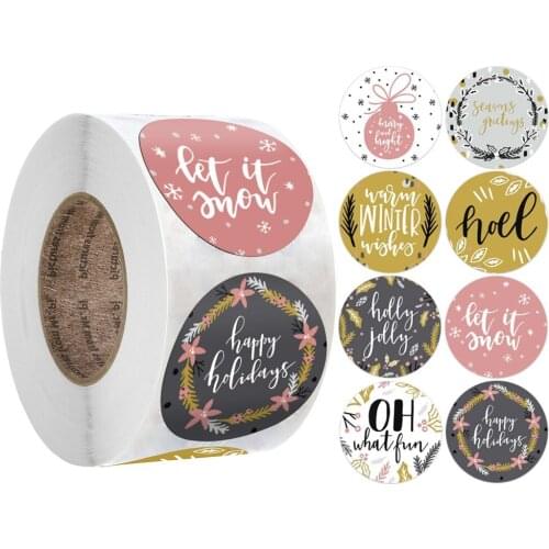 100-500pcs Christmas Stickers Gift Sealing Sticker scrapbooking Diary Thank You Stickers Holiday Birthday Party Gift Decor Label