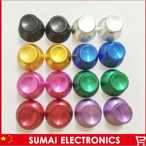 2pair/lot Aluminum Alloy Metallic Metal Analog Thumb stick for ps3 controller Joystick Caps