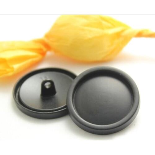 200 PCS New High-Grade Metal Buttons Matte Spray Paint Coats Windbreaker Buttons Wholesale Hand-Sewn Buttons Black 20-25 MM