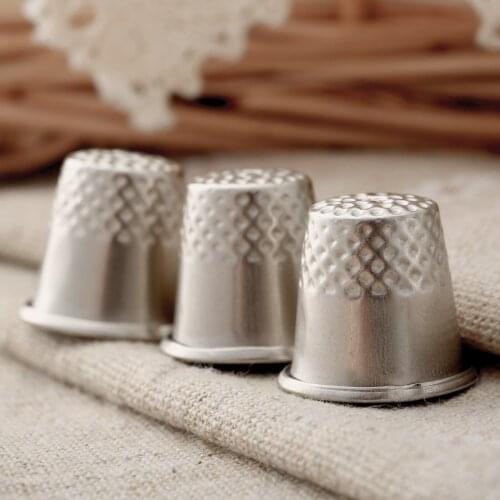 3pcs Finger Thimble Hard Protector Metal Sewing Tools Needles Partner Classical