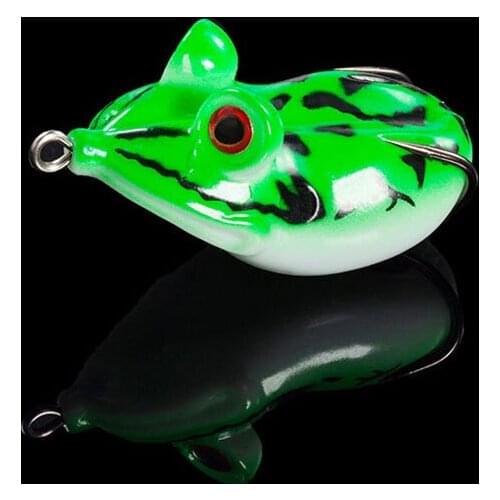 30/50/100 pcs Frog Fishing Lure 4.5cm 14g Soft Lure 3D Eyes Silicon Frog Lures Artificial Bait Topwater Lures J444