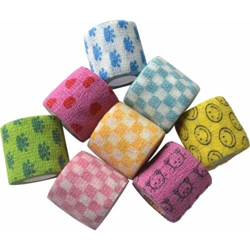 4Pcs/Lot 5cm*5m Self New Self Adhesive Elastic Bandage Cohesive Wrap Ankle Finger Muscles Outdoor Sports Wrist Support Aid