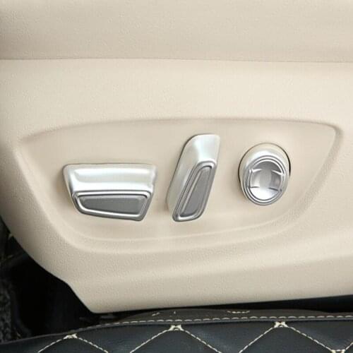 For Toyota Camry 2018 5PCS ABS Chrome Car Seat Adjustment Knob Button Switch Cover Trim Moldings Car Styling Auto Accessories