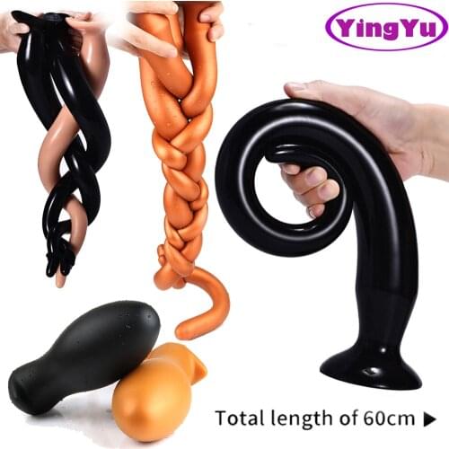 60CM Super Long Dildo Huge Silicone Long Anal Dildo Butt Plug Erotic Adult Sex Toy For Women Men Anal Dilator Anal Plug Expander