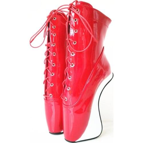 7.09in High Height Womens Sexy Party Boots Hoof Heels Ankle Boots US Size 6-14 No.MT1818