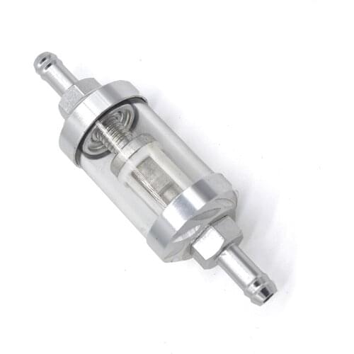 8mm CNC Aluminum Alloy Glass Motorcycle Gas Fuel Gasoline Oil Filter Moto Accessories for ATV Dirt Pit Bike Motocross