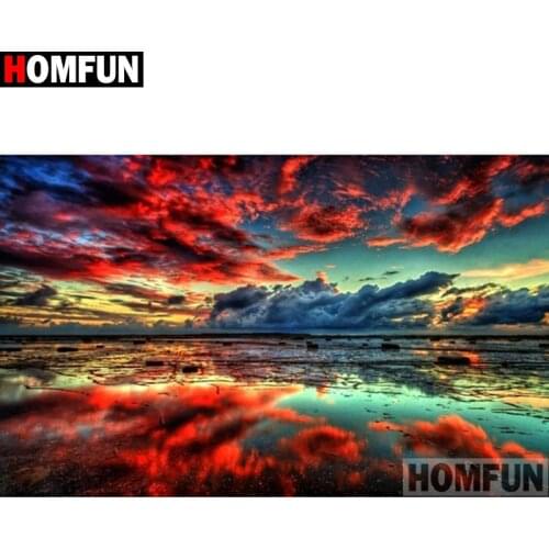 HOMFUN Full Square/Round Drill 5D DIY Diamond Painting "beautiful scenery" Embroidery Cross Stitch 5D Home Decor Gift A18003