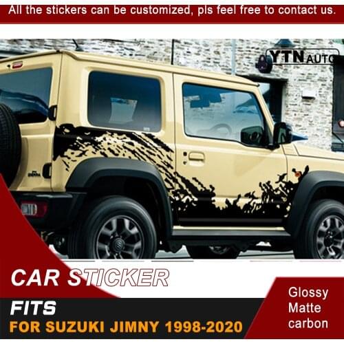 Car Stickers Mudslinger Car Both Side Body Graphic Vinyls Cool Car Accessories Decals Custom Fit For Suzuki Jimny 2019-1998