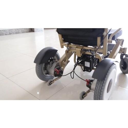 24v electric folding wheelchair parts 250w joystick controller and brushless motor for CE EMC LVD