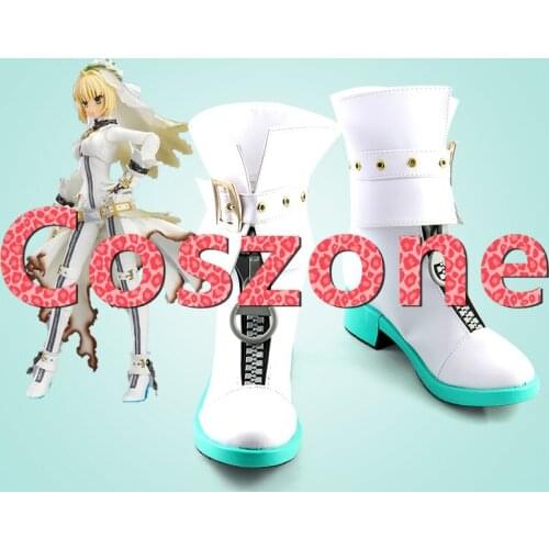 FGO Fate Grand Order Nero Claudius Red Saber Cosplay Shoes Wedding Shoes Boots Halloween Carnival Cosplay Costume Accessories