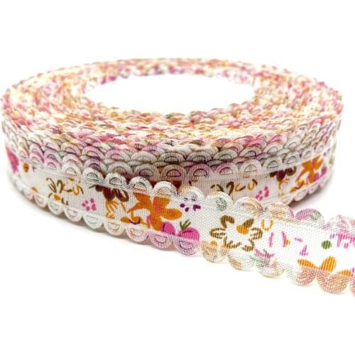 5Yards/lot 18mm Cotton Ribbon Handmade Design Printed Cotton Ribbons For Wedding Christmas Decoration DIY Sewing Fabric #14