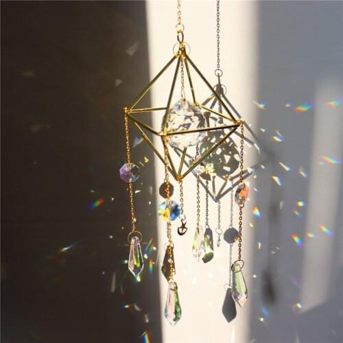 Crystal Wind Chime Pendant Beautiful Chandelier Home Garden Window Decoration Holiday Gifts GQ