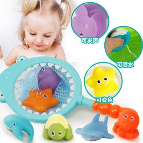 Bath toy Can be twisted called Water spray color-changing animal bathroom toy