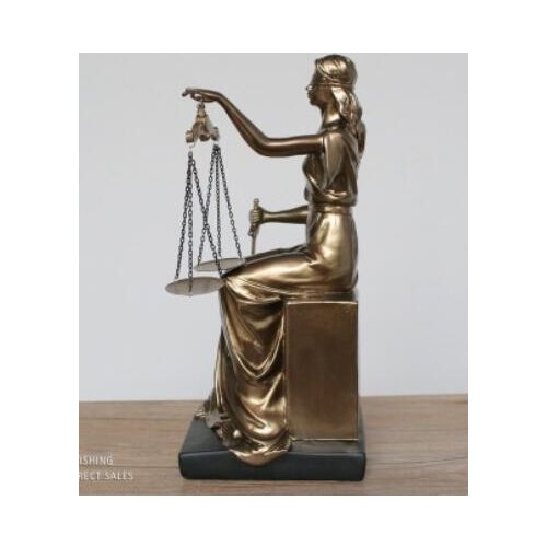 Resin arts and crafts wholesale American household decoration peace justice goddess of justice sitting beauty sculpture