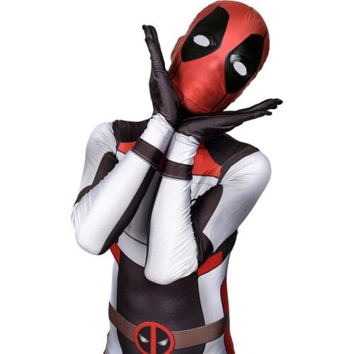Quantum Realm Deadpool Cosplay Costumes Super Hero Zentai Bodysuit Suit Jumpsuits Halloween Costume Kids