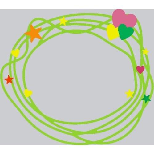 Cute Heart Star Line Circle Metal Cutting Dies Stencils for DIY Scrapbooking/photo Album Decorative Embossing DIY Paper Cards