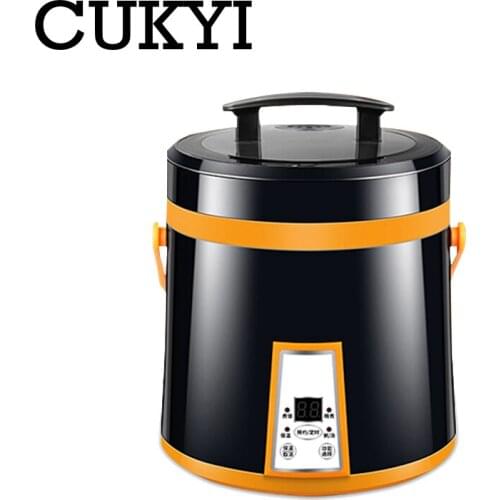 CUKYI 1.6L Mini rice cooker Portable Multifunction Cooking pot 2 layers steamer Porridge soup Electric insulation heating cooker