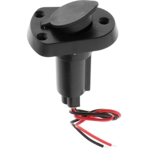 Marine Boat Nylon 2-Prong Stern Light Plug-in Base Black snap-on cover