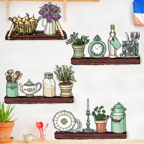 Flowers Plants Wall Stickers Bedroom Background Decorative Painting Living Room Sofa Backdrop Decal Wallpaper Home Decor