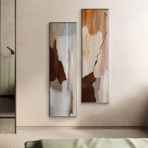 Modern Abstract Marble Texture Pictures Home Decor Brown Canvas Art Painting Posters and Prints Living Room Hotel Wall Poster