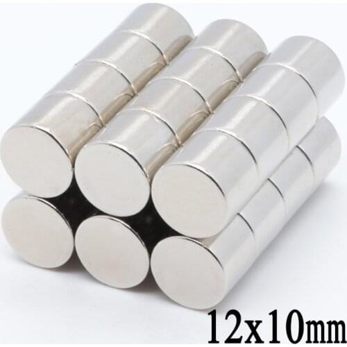 50pcs 12mmx10mm strong disc magnets 12x10 mm neodymium magnets 12 *10mm Art Nouveau connection magnets NdFeB magnets